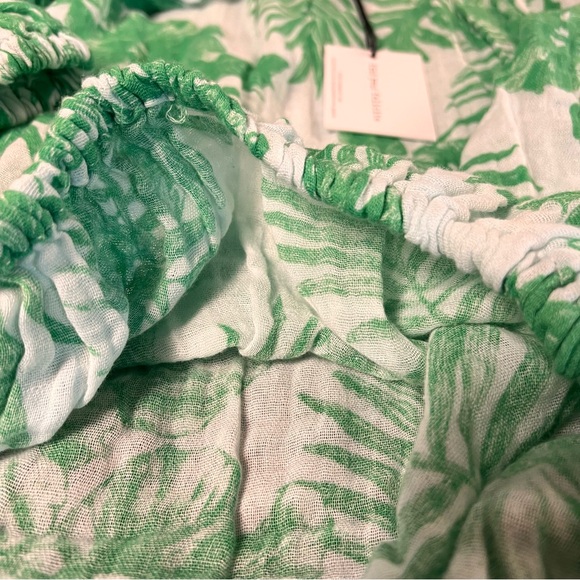 NWT~Felicite Green Palm Wrap Skirt & Top Set Sz 2 Small Soft Light Cotton Gauze - Picture 5 of 11